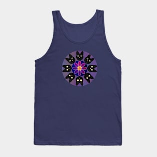 Black Cats Moon Phases Mandala Tank Top